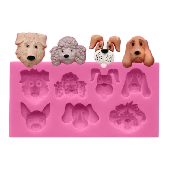 Ab90 Molde De Silicone Cachorrinhos Para Confeitar