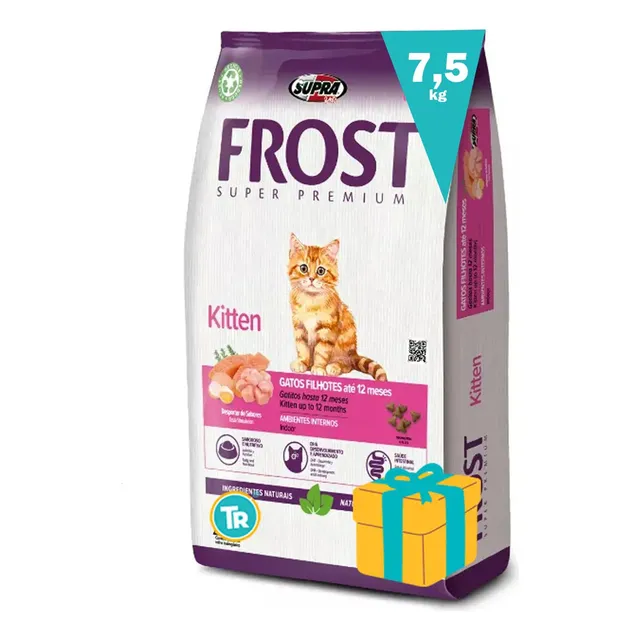 Comida Frost Kitten Gattito 7,5kg + Comedero + Envío 