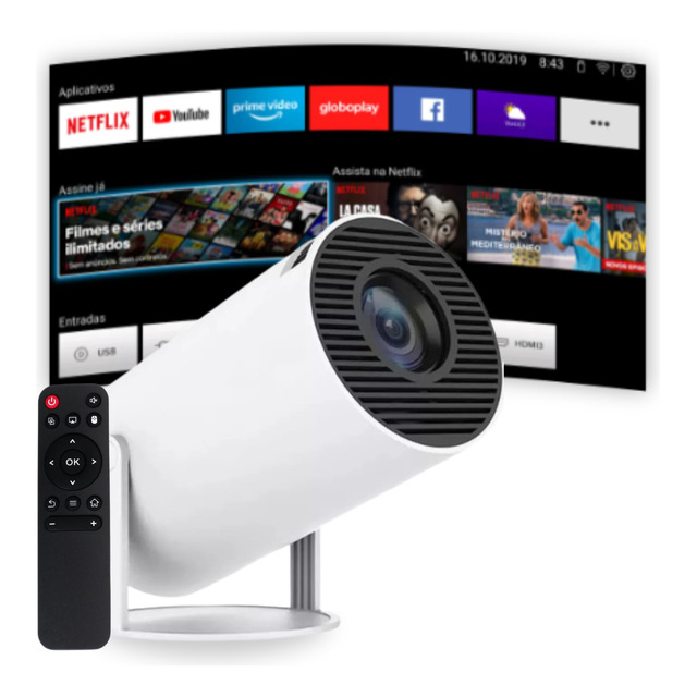 Projetor Portátil 4k Hd Android 11.0 Smart Wifi 5g Bluetooth Projetor Portátil 4k Hd Android 11.0 Smart Wifi 5g Bluetooth