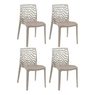 Conjunto 4 Cadeiras Gruvyer Nude Sala De Jantar Ărea Gourmet Conjunto 4 Cadeiras Gruvyer Nude Sala De Jantar Ărea Gourmet