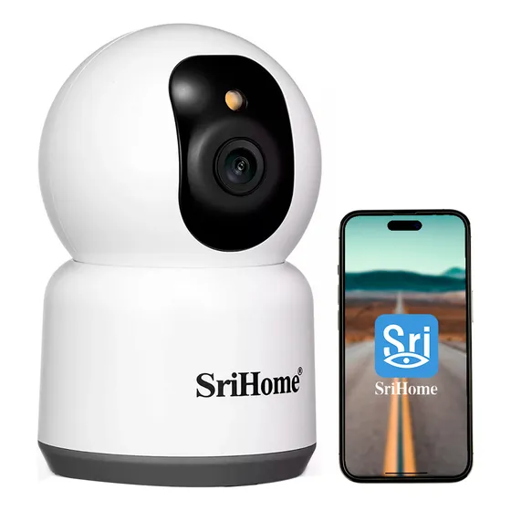 Cámara De Vigilancia Seguridad Srihome Audio Bidireccional Color Blanco