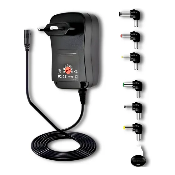Transformador 15v Regulables 3a / 45w + 8 Plug Universales