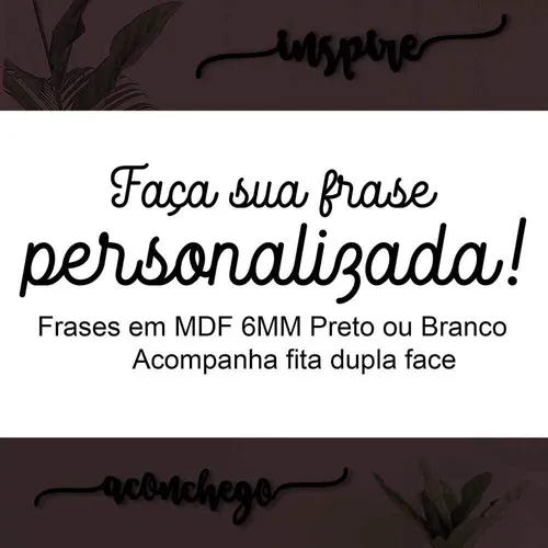 Kit Palavras Ou Frases Personalizadas Em Mdf 6mm Lettering