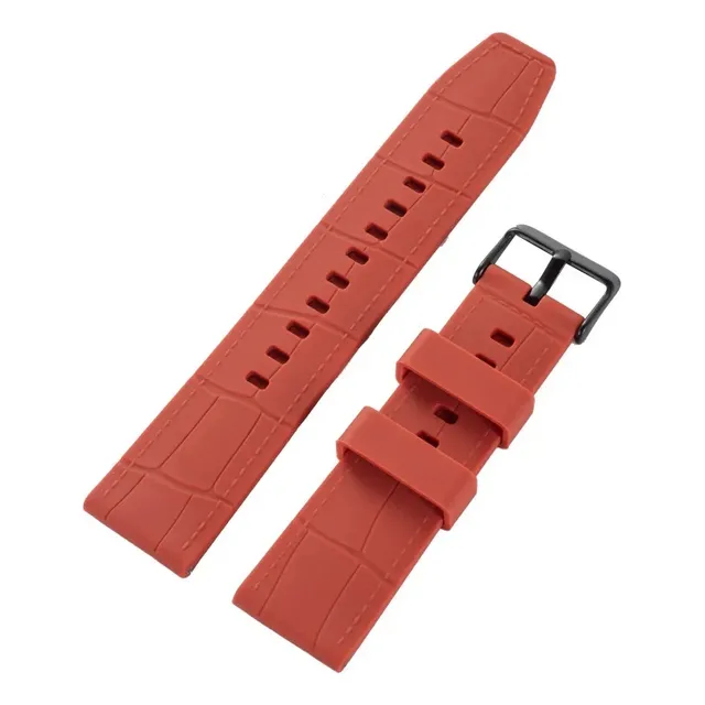 Reloj Huawei Gt/gt2 20mm Patrón Cocodrilo Rojo Chino