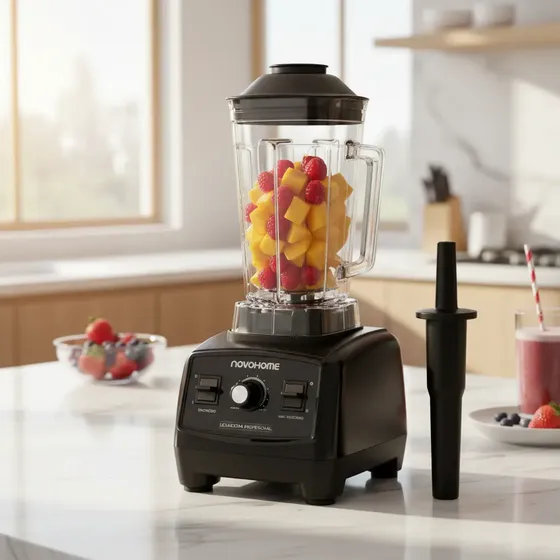 Licuadora Profesional Novohome 2 Lts Pica Hielo 10 Velocidades 1500w Resistente 