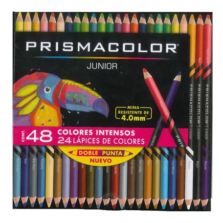 Prisma Color 24 Lapices Doblecolor (48 Colores) Largos 