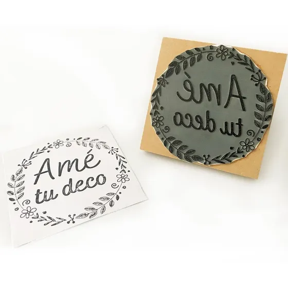 Sello De Madera Y Goma Logo Personalizados Almagro 