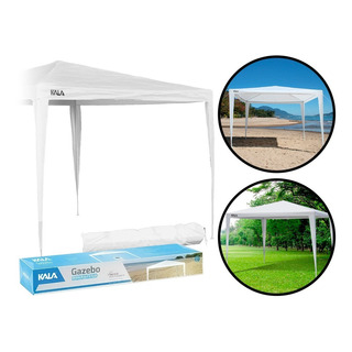 Tenda Praia Gazebo 3x3 Branca Kala Barraca Camping C/ Sacola Cor Branco Tenda Praia Gazebo 3x3 Branca Kala Barraca Camping C/ Sacola Cor Branco