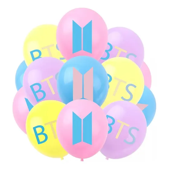 Globos Kpop Bts Temáticos De Para Cumpleaños 16 Pieces