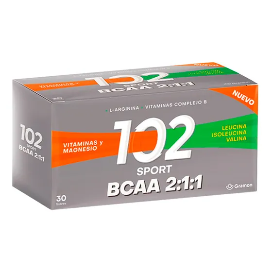 102 Sport Bcaa 2:1:1 Vitaminas Y Minerales X30 Sobres
