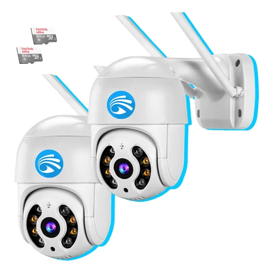 Kit 2 Câmeras A8 Pro 5mp Ip Wifi Externa Full Hd 1080p 64gb