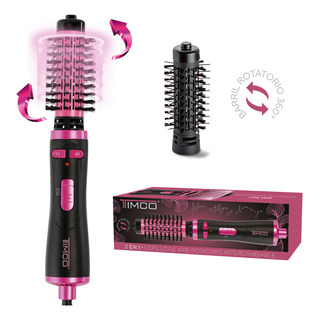 Cepillo Secador De Cabello Eléctrico 2 En 1 Timco® 360° Con 3 Temperaturas De Aire Y Turmalina Aj360-r Cepillo Secador De Cabello Eléctrico 2 En 1 Timco® 360° Con 3 Temperaturas De Aire Y Turmalina Aj360-r