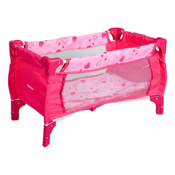 Cuna Para Muñecas Rainbow Con Bolso Color Rosa Chicle