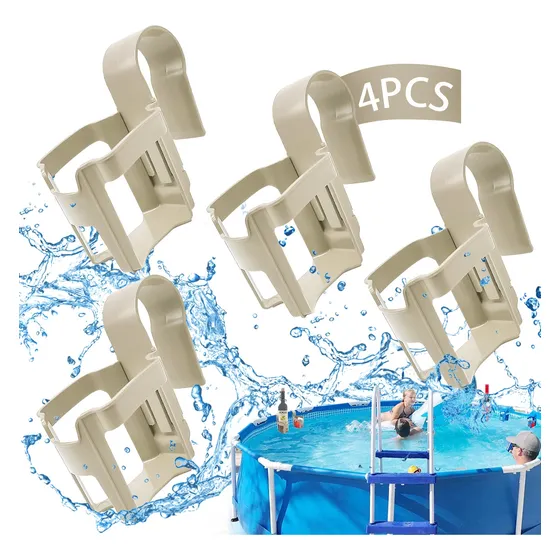 4 Portavaso Junto Piscina Para Suelo Fuerte Duradero Facil