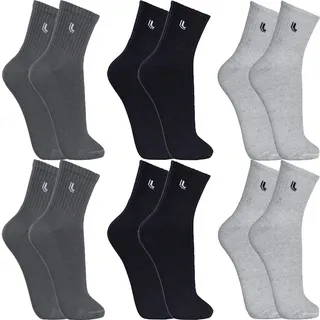 Kit 6 Pares Meias Lupo Cano Médio Alto Academia Original Kit 6 Pares Meias Lupo Cano Médio Alto Academia Original