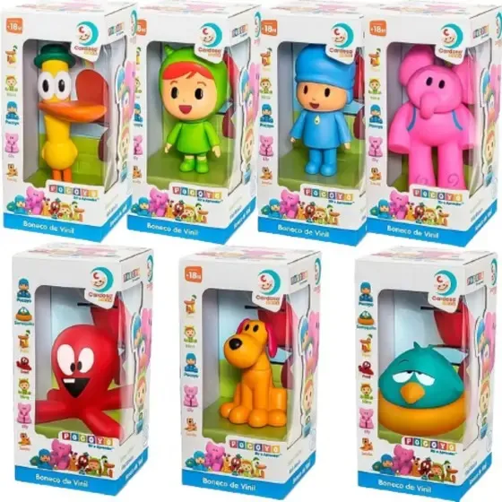  Pocoyo Y Sus Amigos. Colección Completa, 7 Muñecos