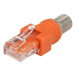 Convertidor Rf F Hembra A Rj45 Macho, Paquete De 4 Unidades Convertidor Rf F Hembra A Rj45 Macho, Paquete De 4 Unidades