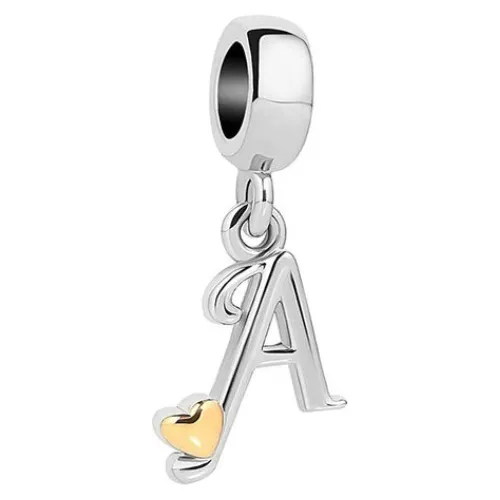 Dije Charm Letra Para Cadena O Pulsera Fabricado En Plata 