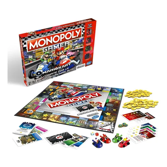 Juego De Mesa Hasbro Monopoly Gamer Mario Kart 3+