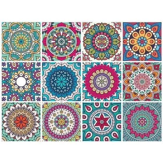 Azulejos Autoadhesivos Tranparente Mandala