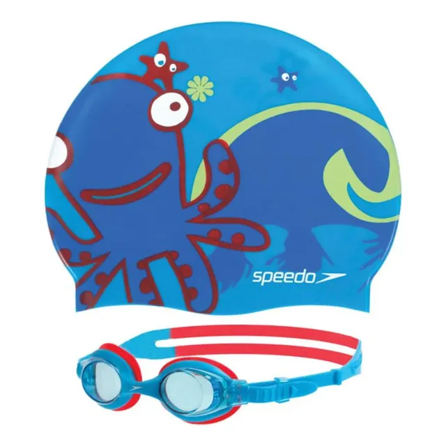 Set Speedo De Natacion Lentes Con Gorro Jr