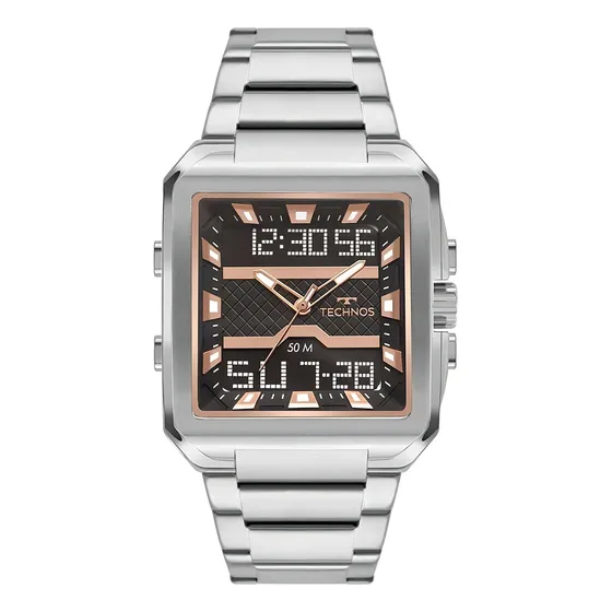 Relógio Technos Masculino Ts Digiana Prata - Bj3758aa/1p