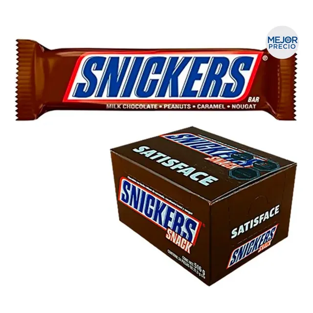 Snickers Snickers Mars, Incorporated chocolate bolsa 22 g