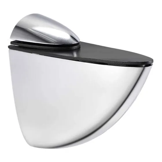 Soporte Para Repisa De Vidrio 98 Mm Cromado Marca Bari