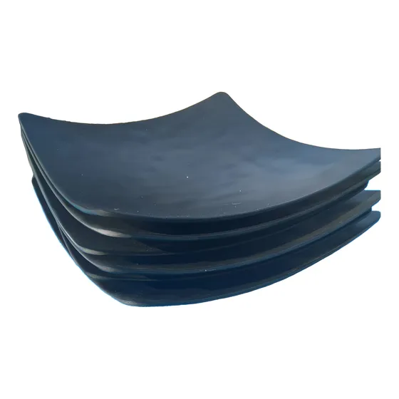 Juego Platos Melamina - Melamine Pesada Negro 6pcs