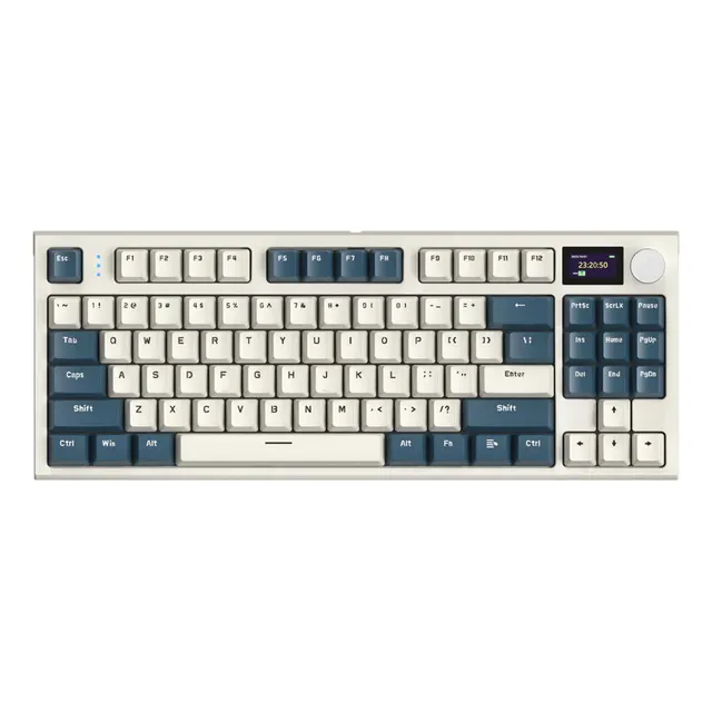Teclado Mecanico Inalambrico Attack Shark K86 Retro Blue 75% Blue Whale Switch