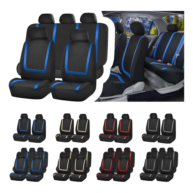 Forros De Asientos Universal De Franjas 9 Pzs Funda Carro
