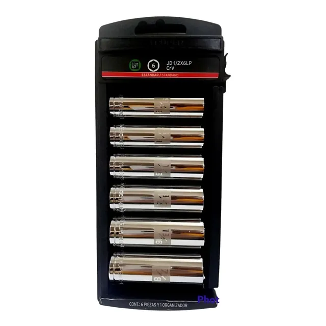 Dados Largos Estandar De 6 Puntas Cuadro 1/2 Marca Truper