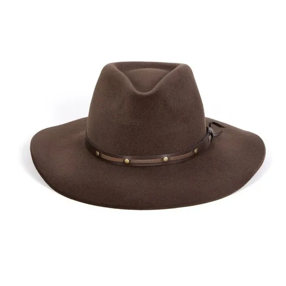 Chapéu Fedora Unissex Preto Live Gustavo Lima Aba Curvada