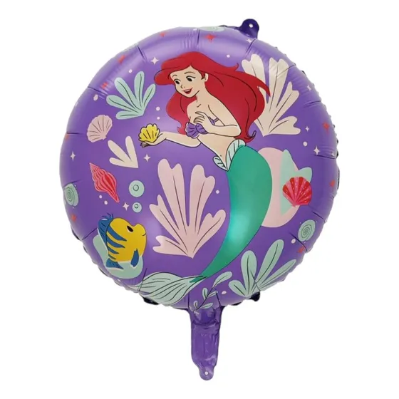 Globo Sirenita Ariel Cotillón Cumpleaños Princesas 