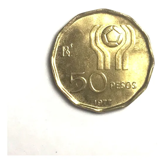 Monedas Argentinas: 50 Pesos 1977 Mundial 78 Sin Circular
