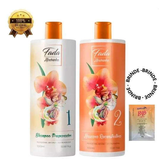 Kit Escova Progressiva Fada Madrinha Paiolla 2x1l #original