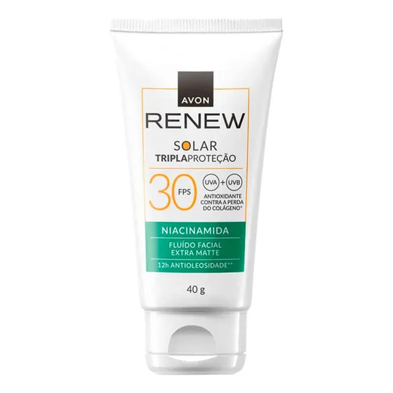 Renew Solar Fluído Facial Extra Matte Fps 30 40g - Avon