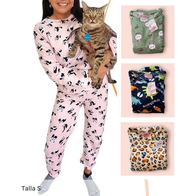 Pijamas Para El Frío Termicas Tela Polar Peluche 