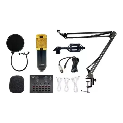 Microfono Condenser Estudio Youtube Stream Podcast Brazo *l9