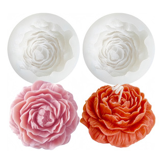 2 Molde Silicón De Flores Peonia Rosa Para Hacer Vela Jabón 2 Molde Silicón De Flores Peonia Rosa Para Hacer Vela Jabón
