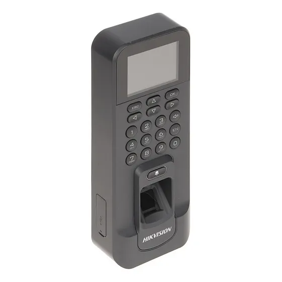 Lector biométrico digital Hikvision K1t804amf, tarjeta de puntos de color negro, 12 V