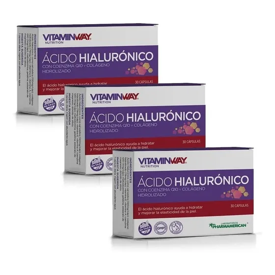 Acido Hialurónico + Colageno Y Q10, Antiedad X 90 Cápsulas