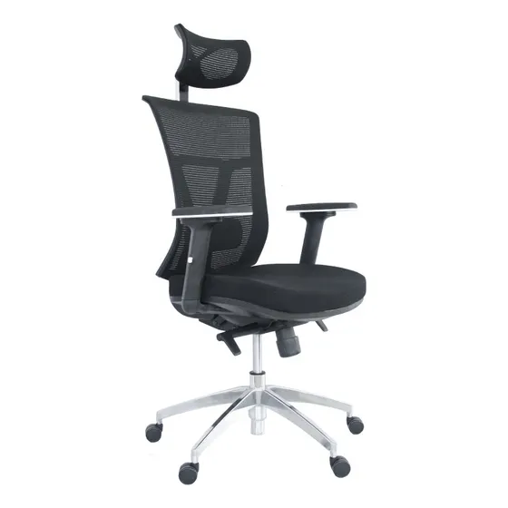 Silla de Oficina para Escritorio Presidente Osaka Ergonómica Ajustable Color Negro Material Del Tapizado Malla