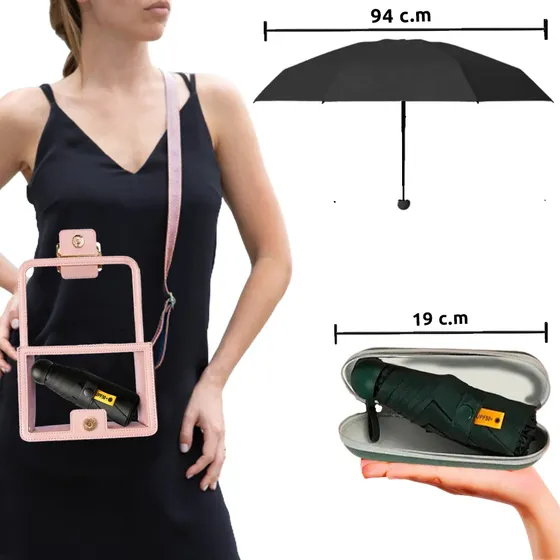Paraguas Sombrilla Bolso Cartera Portátil Mini