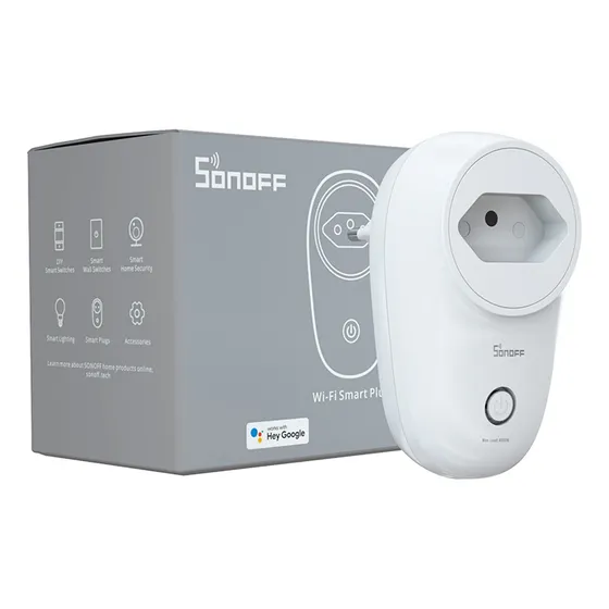 Plug Tomada Brasil Wifi Sonoff S26r2 Google Alexa