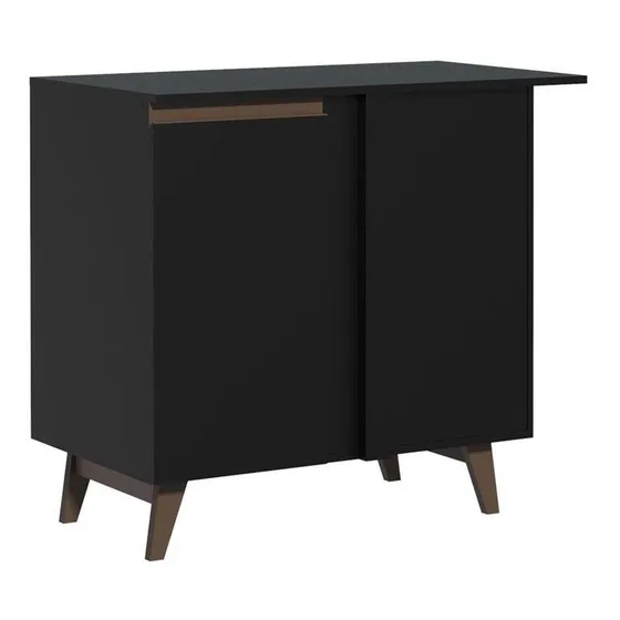 Gabinete Bajo Cocina Esquina Madesa Reims 90cm Color Negro