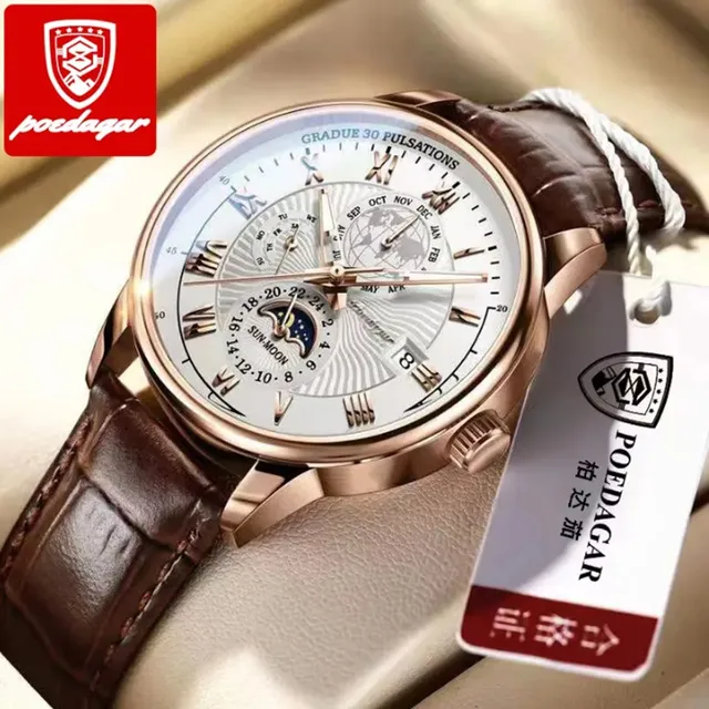 Reloj Poedagar Para Caballero Resistente Al Agua Mod 908