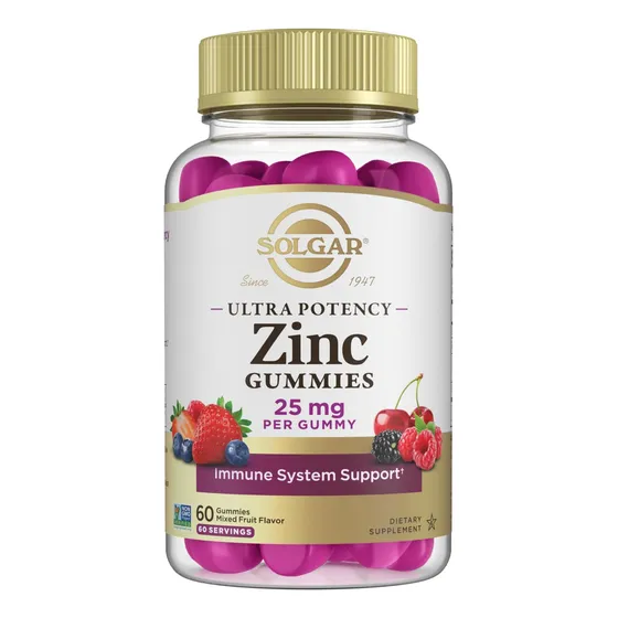Suplemento Solgar, Gomitas De Zinc, Vitamina Para Adultos, 2