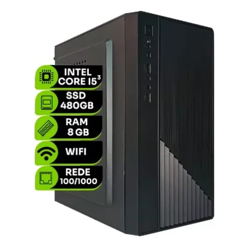 Computador Intel Core I5 3770 Ssd 480gb 8gb Memória Ram Wifi
