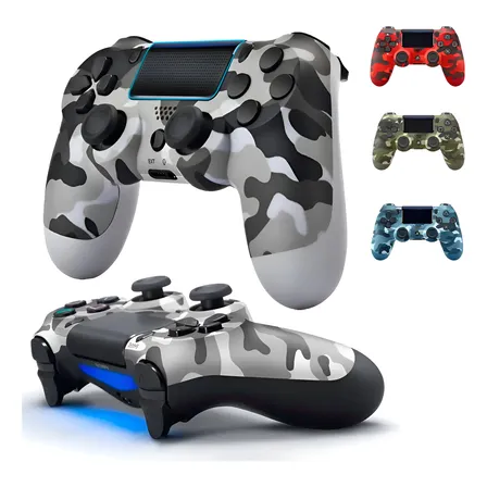 Controle Compativel Com Ps4 Sem Fio Linha Premium Camuflado - Cinza